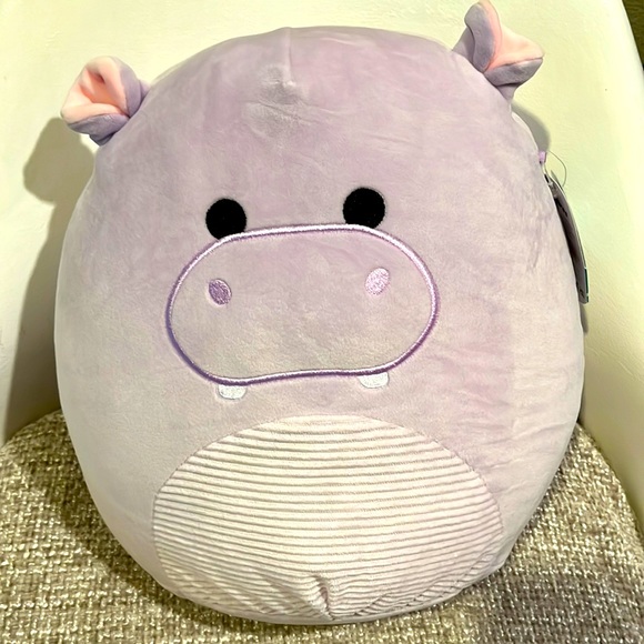 BNWT HANNA 🦛 Purple Hippo Original Squishmallows by Kelly Toy ☆》NWT《☆ 12 inch - Picture 1 of 6